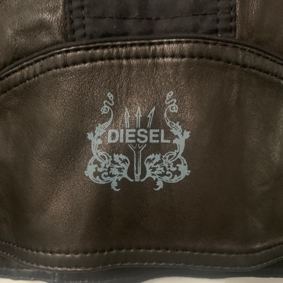Diesel Black Lamb Leather Moto Jacket size XS - Picture 4 of 5